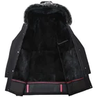Coat R.Prince Newest High Quality Black Fur Winter Parka Coat