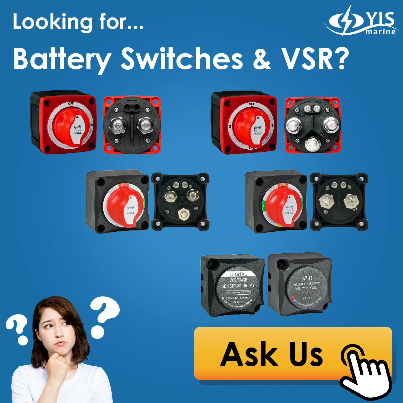 Yis Marine Onoff Battery Switch 275a With Afd For Marine Caravan