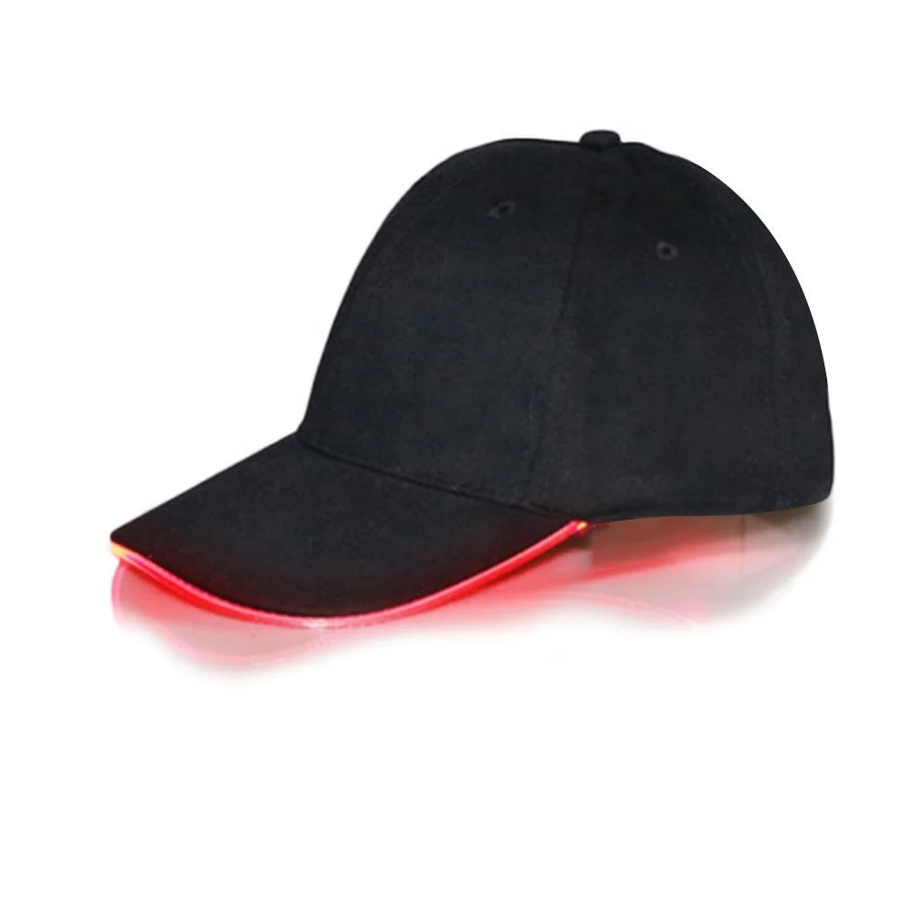 Led Light Flash Headlight Baseball Hat 