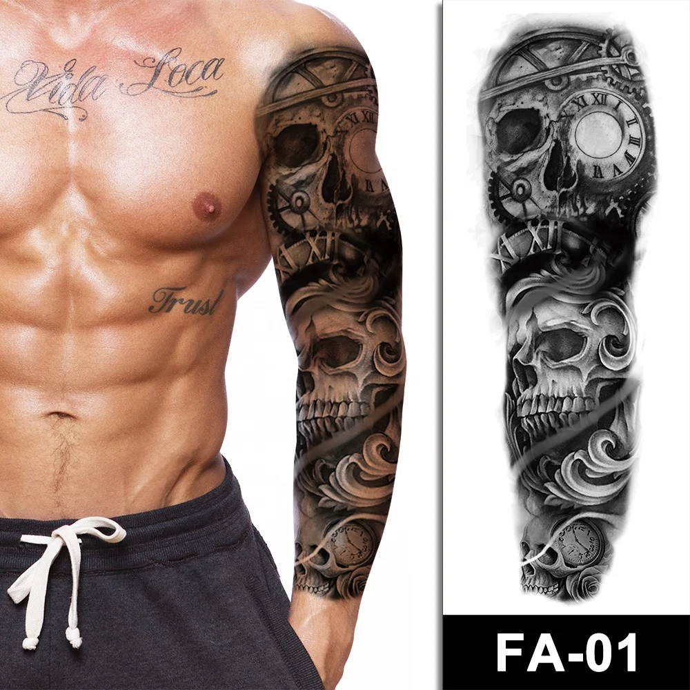 Wholesale New Cool Sleeve Designs Long Lasting Temporary Body Art Full Arm Tattoo  Men - Buy Temporary Tattoo,Full Arm Tattoo,Tattoo Men Product on 