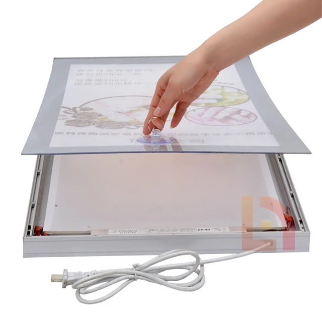 product tv led light box menu board black signs advertising outdoor thin posters display frame-5