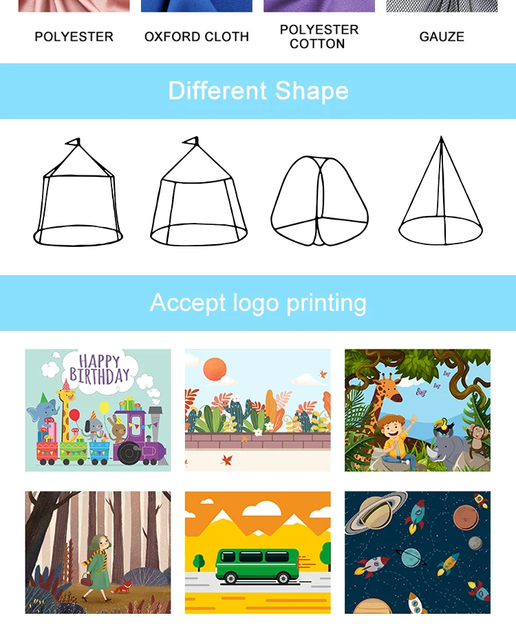 OEM Indoor Outdoor Kids Children Blue Color Play Teepee Tent Aldi Kids