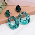 Earrings Pendant Right Grand 2021 New Trend Resin Geometry Earrings Long Hollow Simple Pendant Earrings