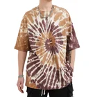 Wholesale Wholesale Men's Tie Dye Cotton Crewneck Tshirt Short Sleeve Oversized T Shirt Men