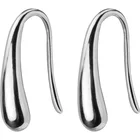 Items Silver Silver E5886 Hot Items Jewelry Silver Drop Shaped Smooth Geometric Ear Hook Earrings