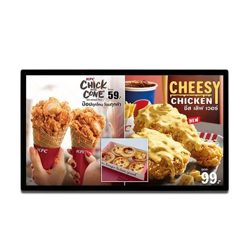 43 inch fast food restaurant lcd digital menu board signage wall mount display with multi media player