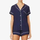 Cotton Pajamas Wholesale Custom Cotton Women Pajamas Designer Short Summer Fashion Nightwear