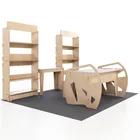 Best Italian Customizable Interlocking 6x4m Wooden Modular Office Furniture for Meeting Room
