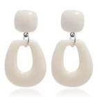 Earrings Right Grand 2021 New Trend Resin Geometry Earrings Long Hollow Simple Pendant Earrings