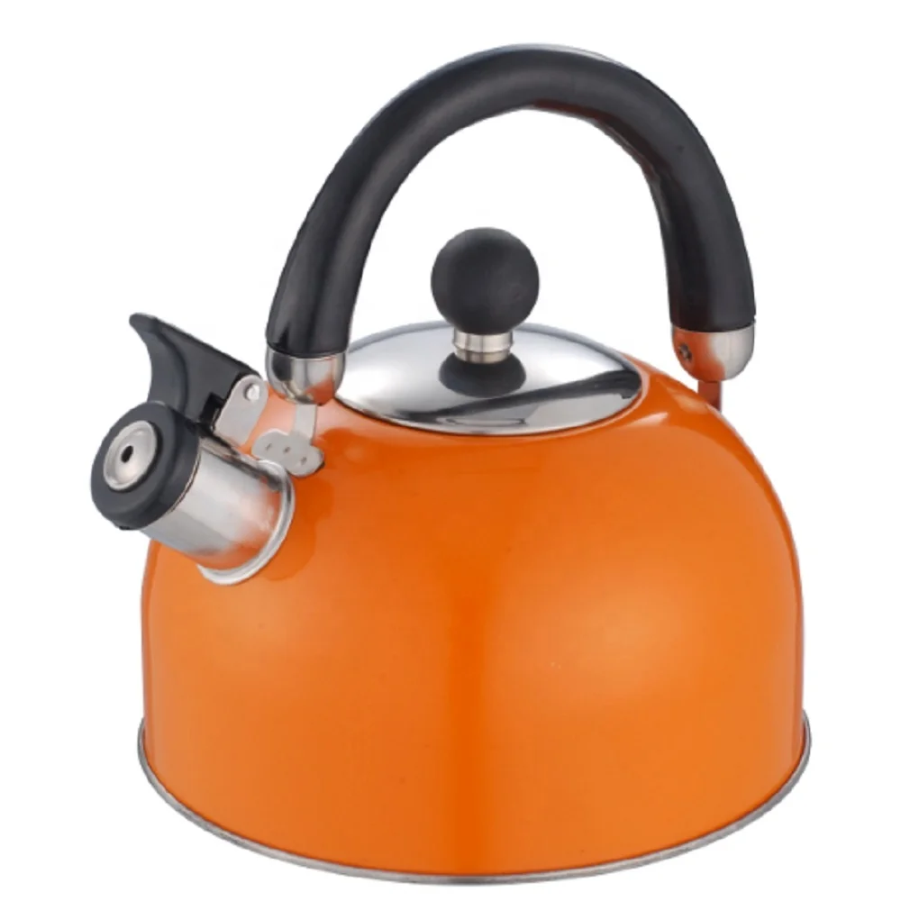 orange whistling kettle