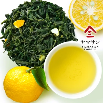 Yuzu Green Tea Kamairicha Natural Loose Leaf Tea Made in Japan For Cafe Beverages Wholesale Bulk OEM