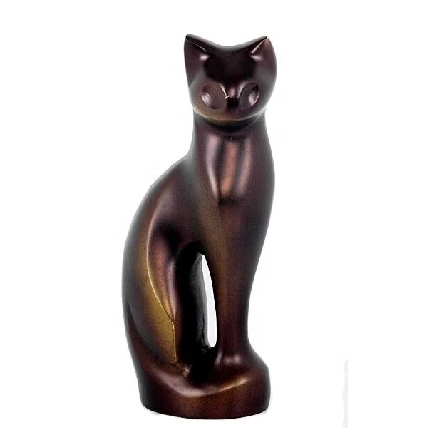 cat statue urn