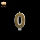 Number Birthday Number Glitter Birthday Candles 0 To 9 Gold Glitter Number Birthday Candles
