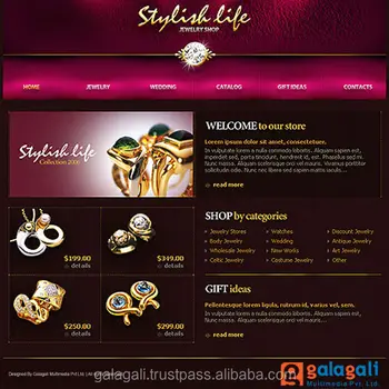 Free Design for Online Business to Consumers eCommerce Website Design and Website Development for Jewellery
