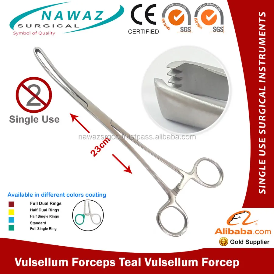 Single Use Teale Vulsellum Forceps Cm Single Use Instruments Buy