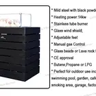 Gas Wood Gas Gas Fire Table Outdoor Propane Gas Fire Pits With Wood Box And Stone Table Top