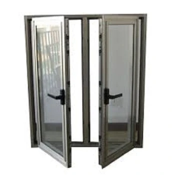 Alufront Aluminum Framed Double Glazed Aluminium Casement Window with German Hardware for House