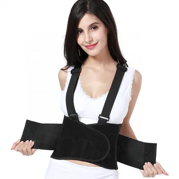 Back Brace with Suspenders for Women Lumbar Support Belt Lower Back Pain, Work, Lifting, Exercise, Gym