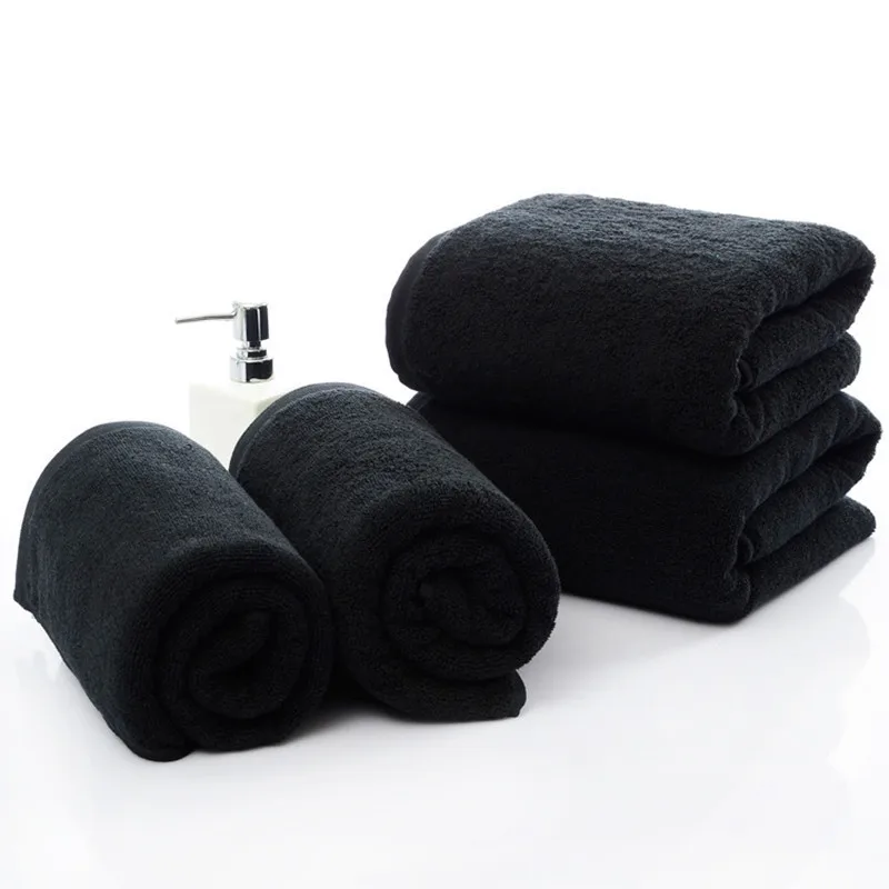 cotton bleach proof spa & salon hand towel safe vat dyed black hairdressing towel