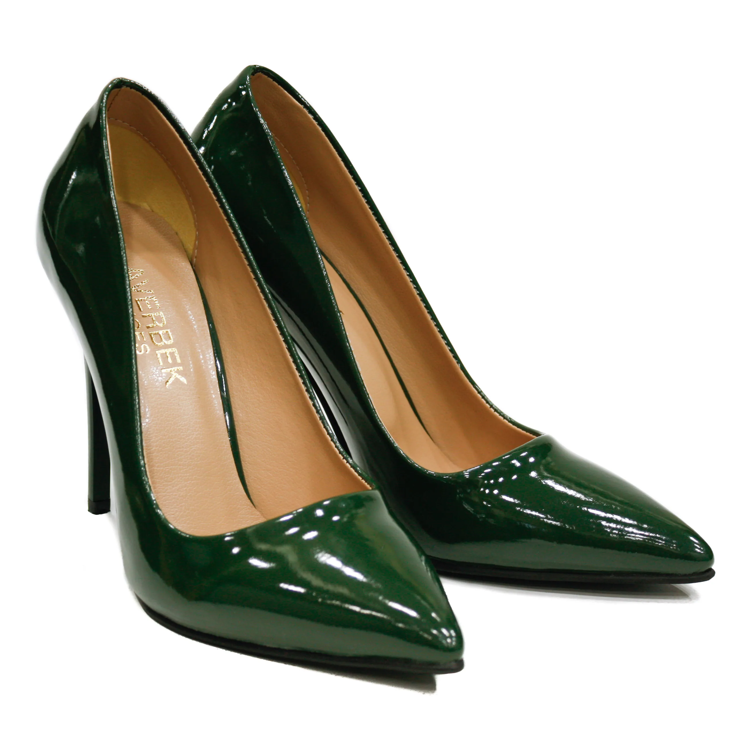 Jeg klager Busk klinge Women's Shiny Green Faux Patent Leather Cheap Ladies Pumps High Heel  Stiletto Shoes - Buy Heels,Stiletto Heels,Pumps Shoes Product on Alibaba.com