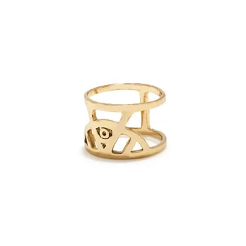 925 silver fashion jewelry minimalist eye shape ring