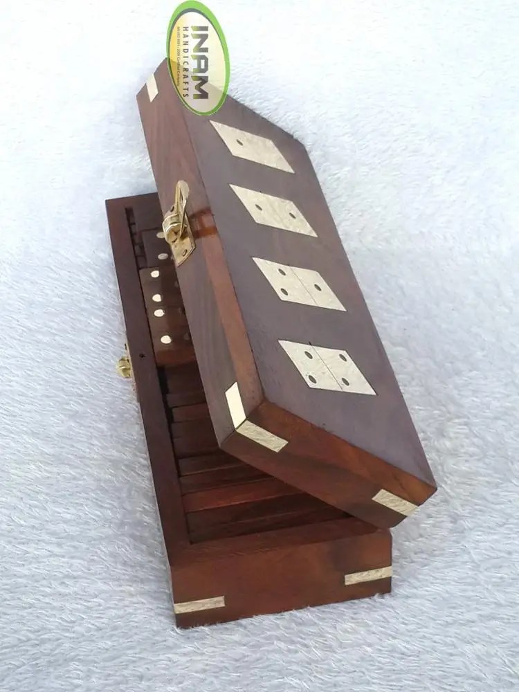 Exclusive Design Sheesham Wood Box With Wooden Domino Chip Set Buy