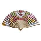 Folding Fan Gift Folding Hand Fan Custom Made Craft Bamboo Ribs Hand Folding Fan Frame For Gift