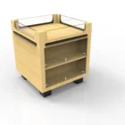 Supermarket metallic produce vegetables fruit display rack shelves/ produce promotion stand