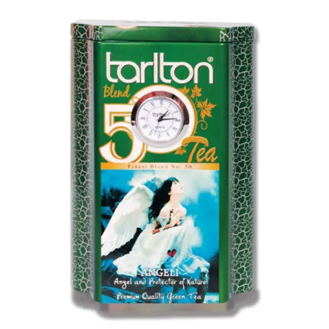 premium green tea gp1 gun powder in tin - leaf