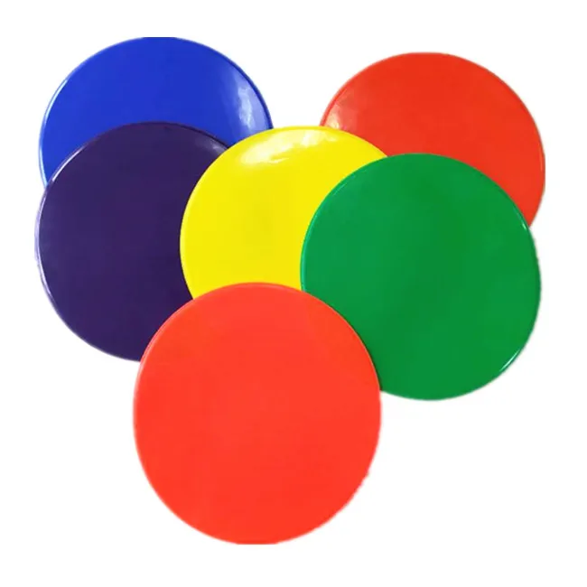 Rubber Cones Flat Round Training Spot Markers Football Pitch Floor Discs Sports 