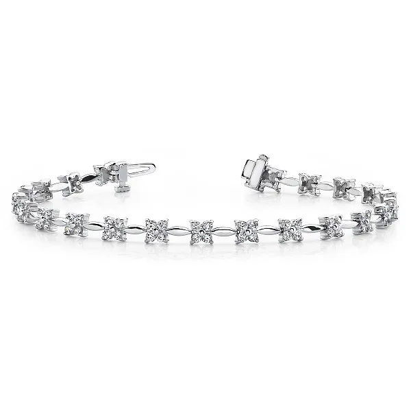 100% Real Diamond WeddingTennis Bracelet at Best Offer Price