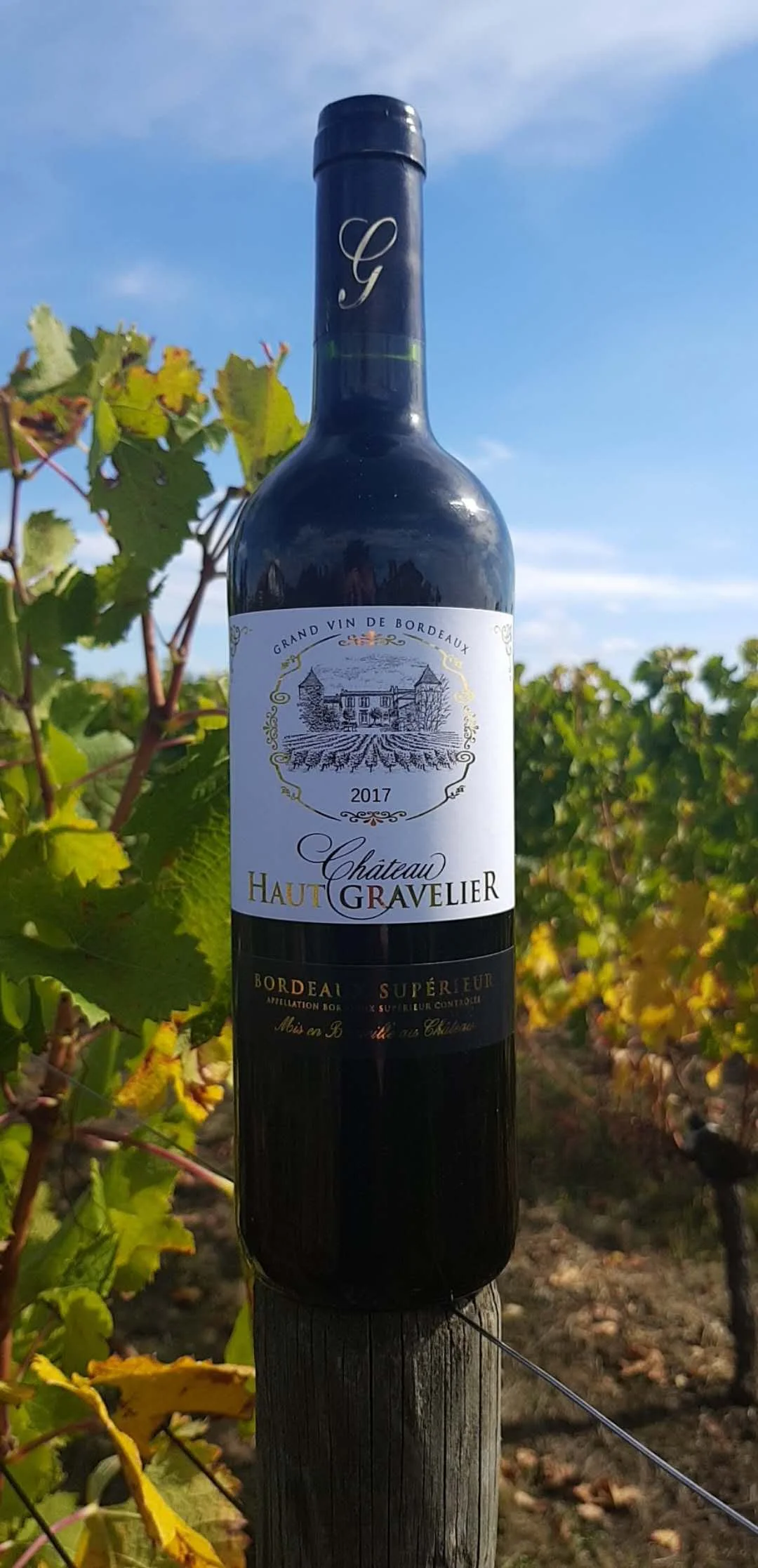 red french wine chateau haut gravelier bordeaux superieur aoc
