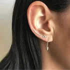 Cz Earring Earrings 2019 2019 Jewelry Micro Pave Cz Silver Safety Pin Earring