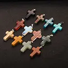 Unakite Silver Fashion Natural Stone Rose Quartz Unakite Cross Silver P Beads Pendant Wholesale