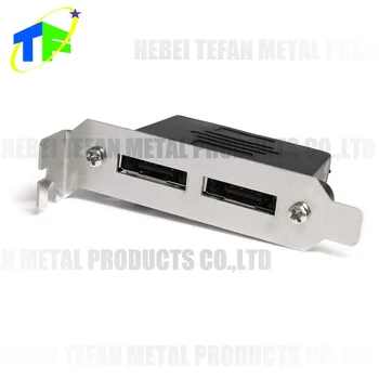 Custom OEM Galvanised Steel 2 Port Low Profile SATA to eSATA Plate Adapter Bracket