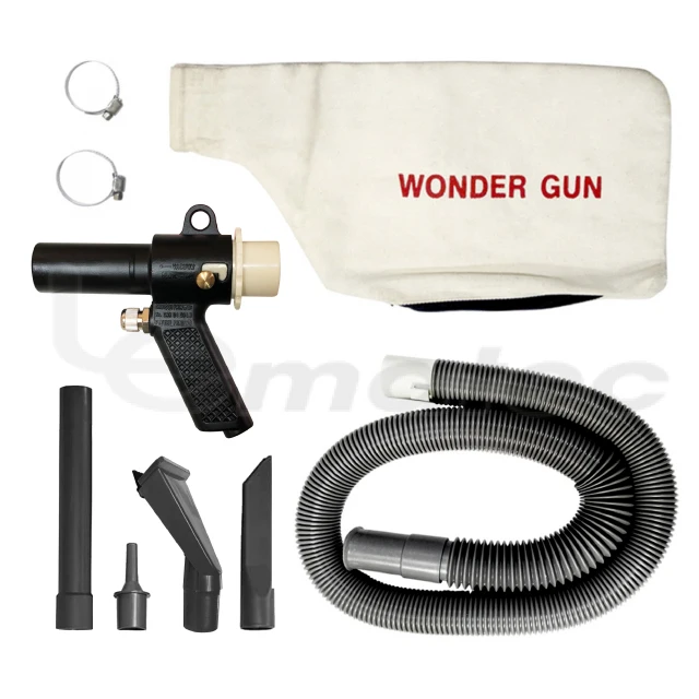 Air Suction Vacuum Blow Gun Kit Workshop Pneumatic Cleaner Dust Removal w Nozzle
