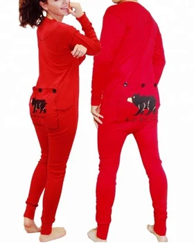Unisex One piece Red flapjack pajama