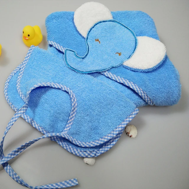 elephant baby hooded towel ,cotton /bamboo baby hooded bath towel