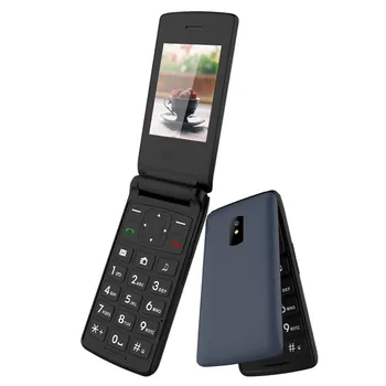 Hot selling model 2.4 inch flip unlocked feature phone dual sim both active 3g mobile phone