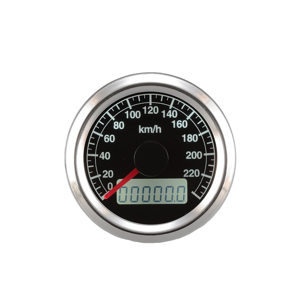 Motorcycle Speedometer Programmable 60mm White Face Electrical  Gauge