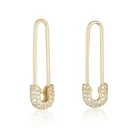 Cz Earring Earrings 2019 2019 Jewelry Micro Pave Cz Silver Safety Pin Earring