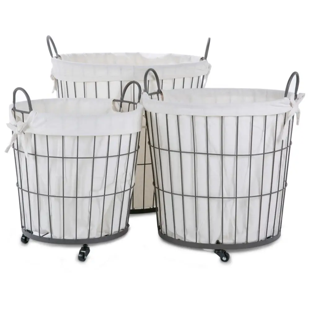 metal wire laundry basket