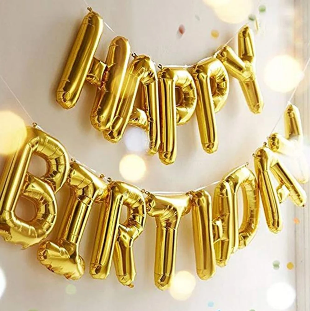 16" MULTI COLOUR BEST BALLOON Alphabet Letter Happy Birthday Party Foil Baloons 