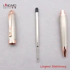 Pen Liquidly Metal Pen Lingmo Fashion Curve Designed Metal Rose Gold Ballpoint Pen Liquidly Ink Ball Pen Luxury