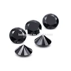 Black Cubic Zirconia Customized Factory Price Round Brilliant Synthetic Black Aaaaa Cubic Zirconia For Silver Jewelry
