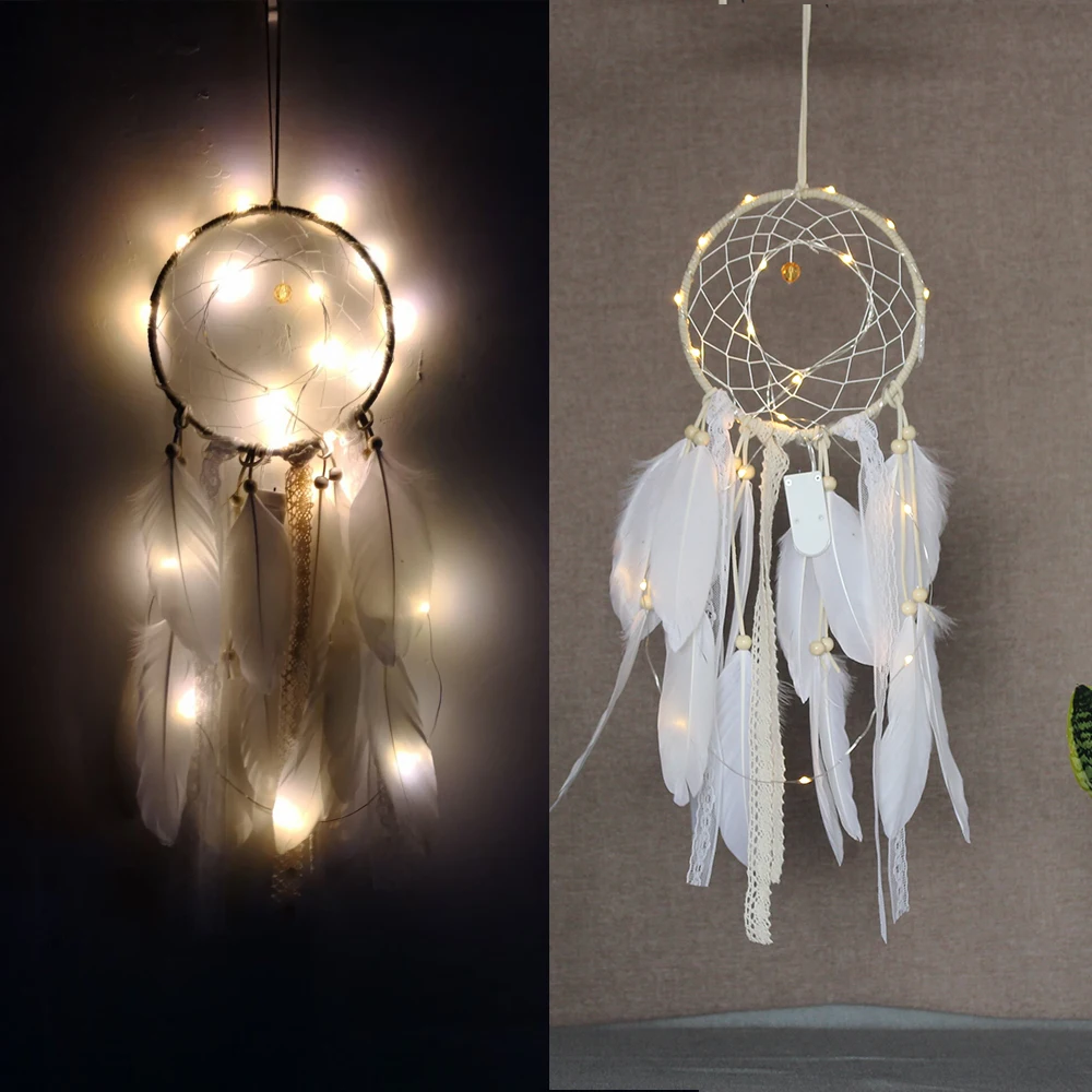 LED Home Qukueoy Light Up Dream Catchers for Bedroom Wall Hanging Decorations 