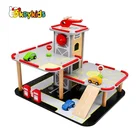 Parking Toy New Arrival Educational Play Set Wooden Parking Garage Toy For Children W04B076