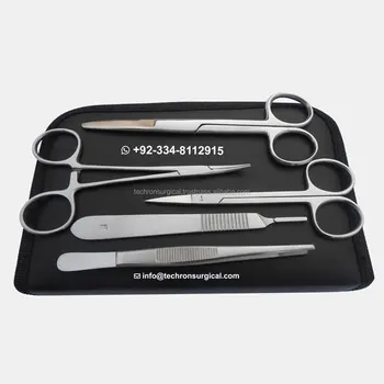 Pakistani Best Wholesale Supplier 5 Pieces Medical Student Minor Surgery Anatomy Dissecting Tool/Instruments Kit