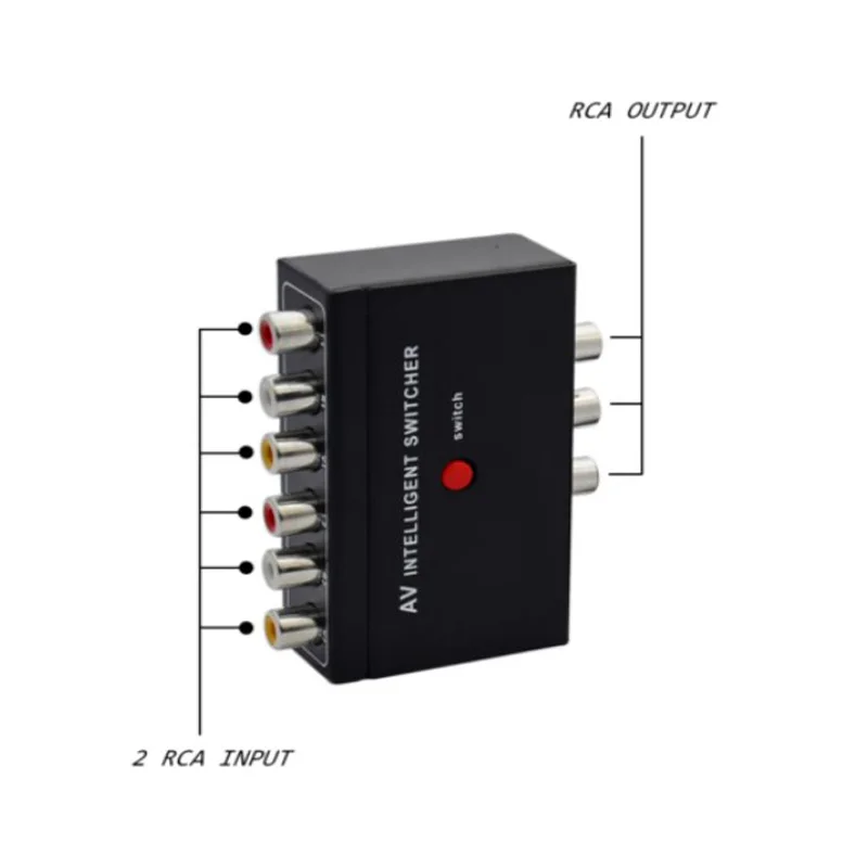 2 In 1 Out Video Switcher Av Monitor 