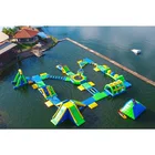 Island Lake Large Floating Island Inflatable Water Park Game